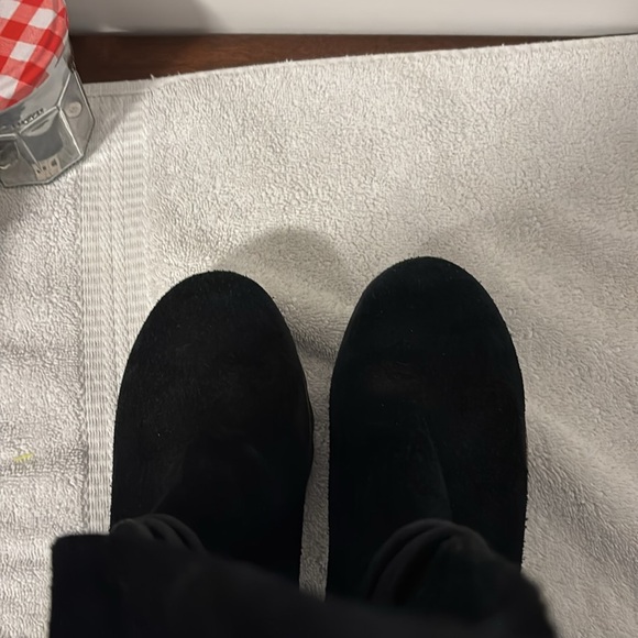 SOREL FARAH BLACK SUEDE BOOTS WITH LACE UP FRINGE 7.5 - Picture 5 of 5